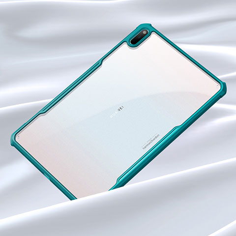 Custodia Silicone Trasparente Specchio Laterale Cover per Huawei MatePad Ciano