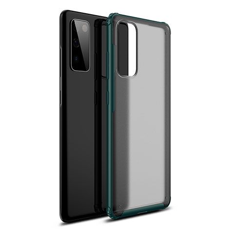 Custodia Silicone Trasparente Specchio Laterale Cover per Samsung Galaxy S20 FE 5G Verde