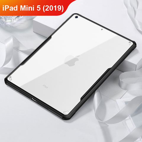 Custodia Silicone Trasparente Specchio Laterale per Apple iPad Mini 5 (2019) Nero