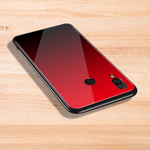 Custodia Silicone Trasparente Specchio Laterale per Xiaomi Mi Play 4G Rosso