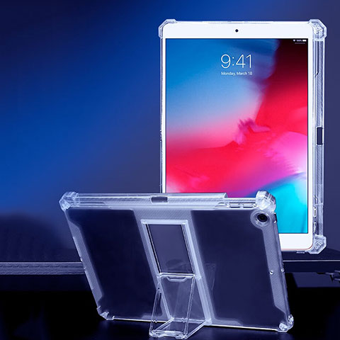 Custodia Silicone Trasparente Ultra Slim Cover Morbida con Supporto per Apple iPad Mini 5 (2019) Chiaro