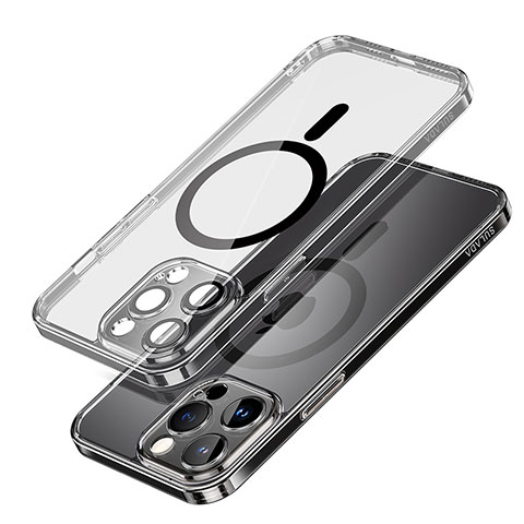 Custodia Silicone Trasparente Ultra Slim Morbida con Mag-Safe Magnetic LD1 per Apple iPhone 13 Pro Max Nero