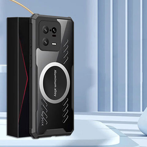 Custodia Silicone Trasparente Ultra Slim Morbida con Mag-Safe Magnetic per Xiaomi Mi 13 Pro 5G Nero
