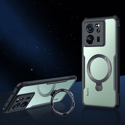 Custodia Silicone Trasparente Ultra Slim Morbida con Mag-Safe Magnetic per Xiaomi Mi 13T Pro 5G Nero