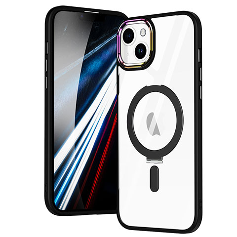 Custodia Silicone Trasparente Ultra Slim Morbida con Mag-Safe Magnetic SD1 per Apple iPhone 13 Nero