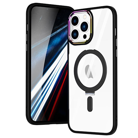 Custodia Silicone Trasparente Ultra Slim Morbida con Mag-Safe Magnetic SD1 per Apple iPhone 13 Pro Max Nero