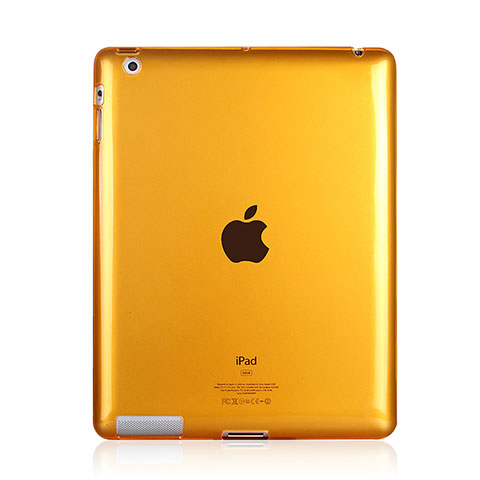 Custodia Silicone Trasparente Ultra Slim Morbida per Apple iPad 3 Giallo