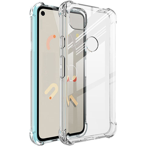 Custodia Silicone Trasparente Ultra Slim Morbida per Google Pixel 4a Chiaro