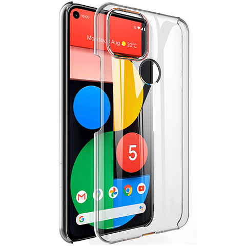 Custodia Silicone Trasparente Ultra Slim Morbida per Google Pixel 5 Chiaro