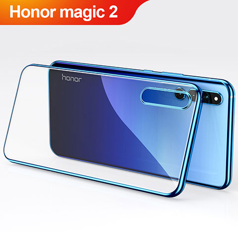 Custodia Silicone Trasparente Ultra Slim Morbida per Huawei Honor Magic 2 Blu