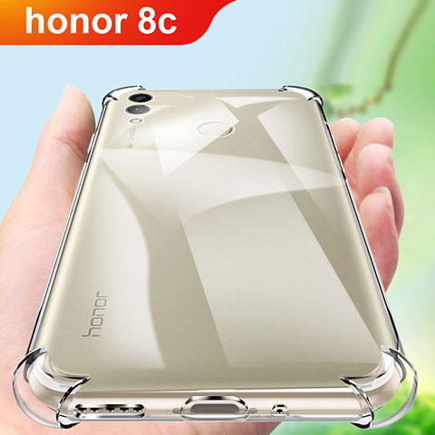 Custodia Silicone Trasparente Ultra Slim Morbida per Huawei Honor Play 8C Chiaro