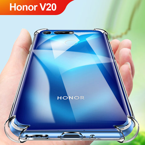 Custodia Silicone Trasparente Ultra Slim Morbida per Huawei Honor View 20 Chiaro