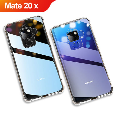 Custodia Silicone Trasparente Ultra Slim Morbida per Huawei Mate 20 X Chiaro