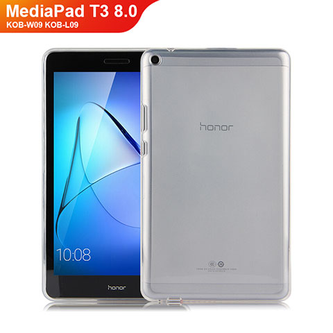 Custodia Silicone Trasparente Ultra Slim Morbida per Huawei MediaPad T3 8.0 KOB-W09 KOB-L09 Chiaro