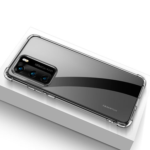 Custodia Silicone Trasparente Ultra Slim Morbida per Huawei P40 Chiaro