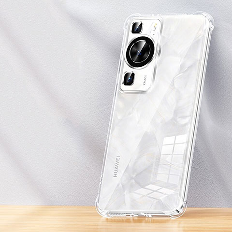 Custodia Silicone Trasparente Ultra Slim Morbida per Huawei P60 Chiaro
