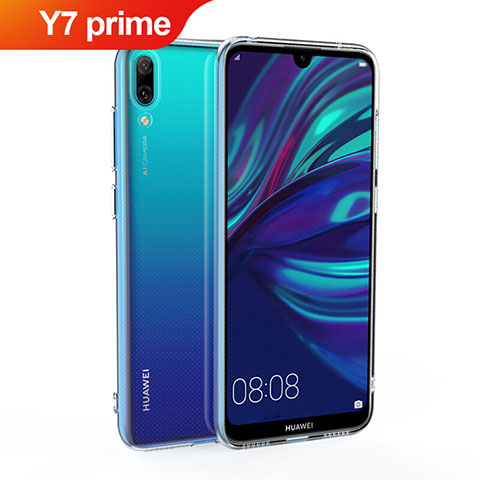 Custodia Silicone Trasparente Ultra Slim Morbida per Huawei Y7 Prime (2019) Chiaro