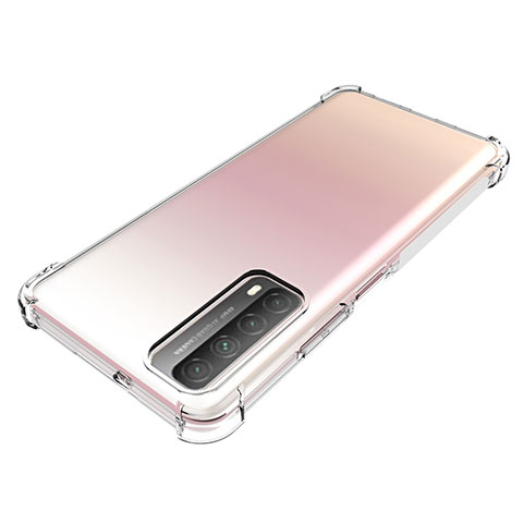 Custodia Silicone Trasparente Ultra Slim Morbida per Huawei Y7a Chiaro