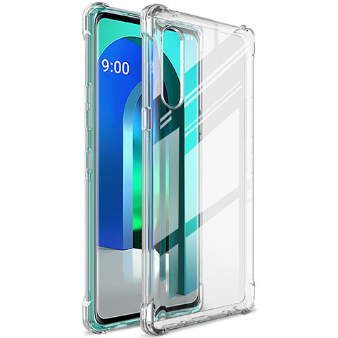 Custodia Silicone Trasparente Ultra Slim Morbida per LG Velvet 4G Chiaro