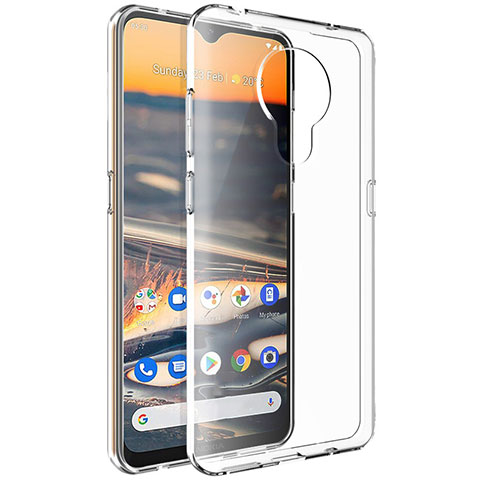 Custodia Silicone Trasparente Ultra Slim Morbida per Nokia 5.3 Chiaro