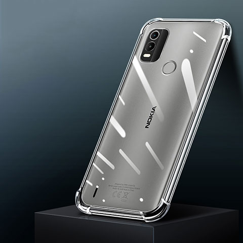 Custodia Silicone Trasparente Ultra Slim Morbida per Nokia C21 Plus Chiaro