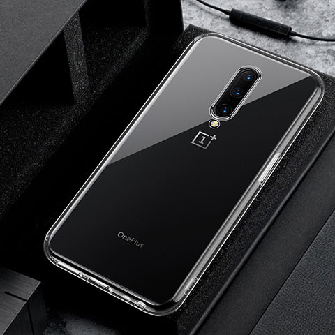 Custodia Silicone Trasparente Ultra Slim Morbida per OnePlus 8 Chiaro