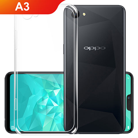 Custodia Silicone Trasparente Ultra Slim Morbida per Oppo A3 Chiaro