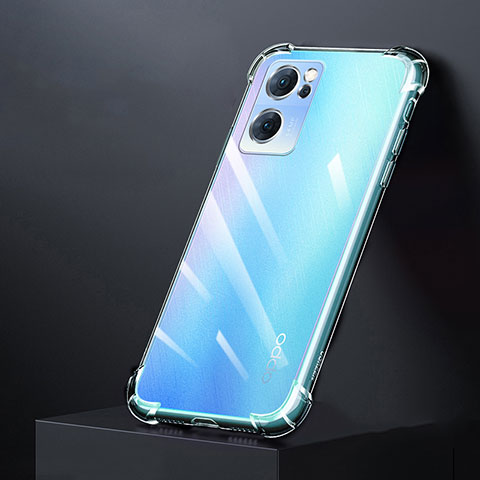 Custodia Silicone Trasparente Ultra Slim Morbida per Oppo Find X5 Lite 5G Chiaro