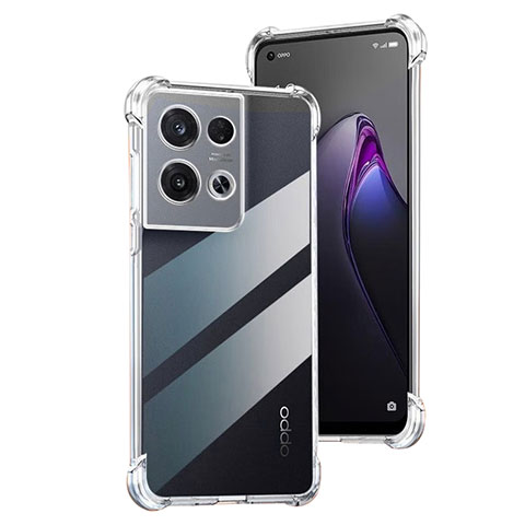 Custodia Silicone Trasparente Ultra Slim Morbida per Oppo Reno9 Pro+ Plus 5G Chiaro