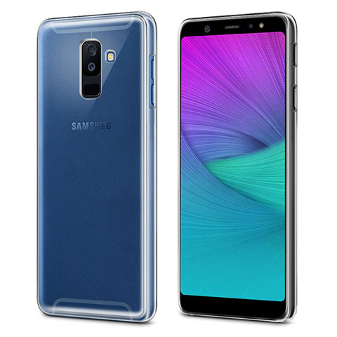 Custodia Silicone Trasparente Ultra Slim Morbida per Samsung Galaxy A6 Plus (2018) Chiaro