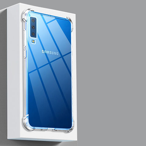 Custodia Silicone Trasparente Ultra Slim Morbida per Samsung Galaxy A7 (2018) A750 Chiaro