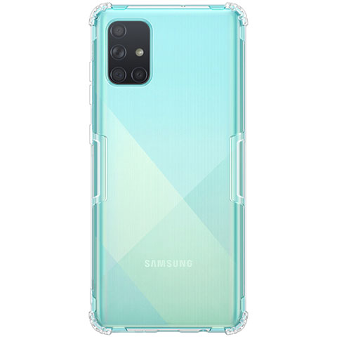 Custodia Silicone Trasparente Ultra Slim Morbida per Samsung Galaxy A71 5G Chiaro