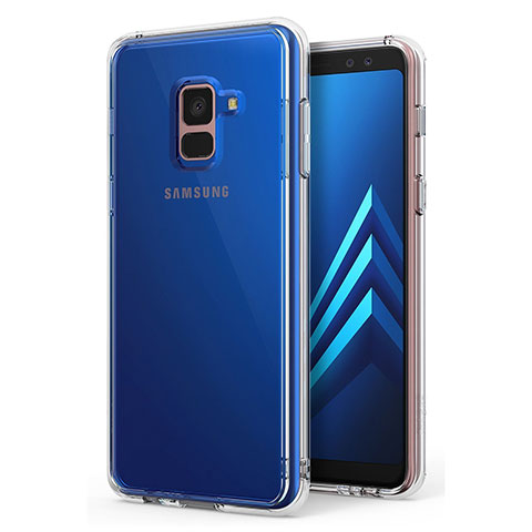 Custodia Silicone Trasparente Ultra Slim Morbida per Samsung Galaxy A8+ A8 Plus (2018) A730F Chiaro