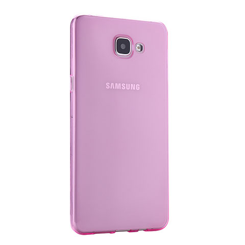 Custodia Silicone Trasparente Ultra Slim Morbida per Samsung Galaxy A9 Pro (2016) SM-A9100 Rosa
