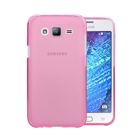 Custodia Silicone Trasparente Ultra Slim Morbida per Samsung Galaxy J5 SM-J500F Rosa