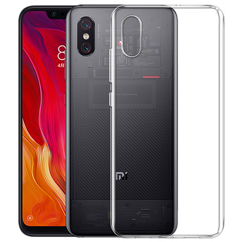 Custodia Silicone Trasparente Ultra Slim Morbida per Xiaomi Mi 8 Pro Global Version Chiaro