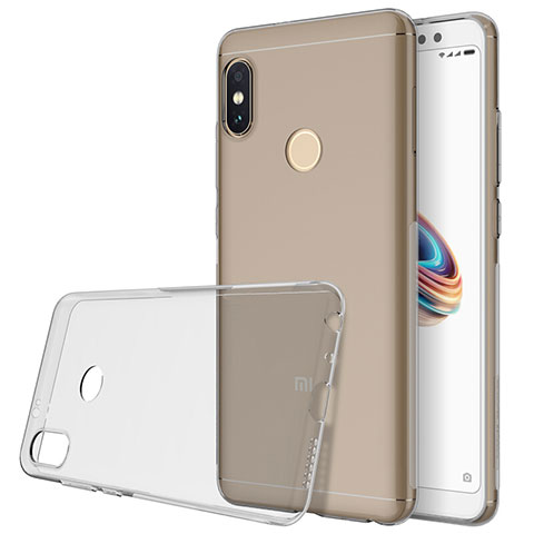 Custodia Silicone Trasparente Ultra Slim Morbida per Xiaomi Redmi Note 5 AI Dual Camera Grigio