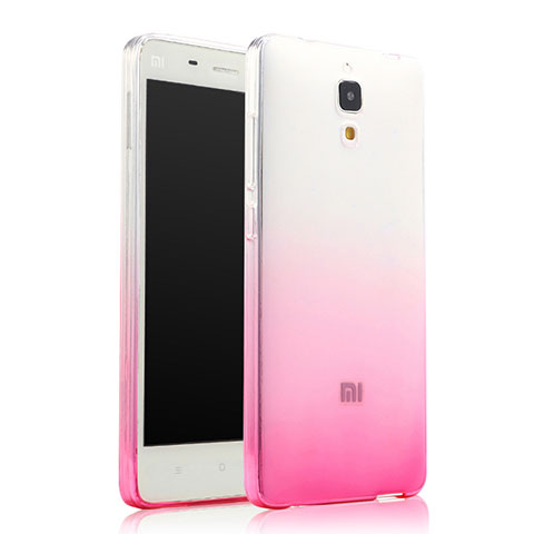 Custodia Silicone Trasparente Ultra Slim Morbida Sfumato per Xiaomi Mi 4 LTE Rosa
