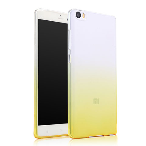 Custodia Silicone Trasparente Ultra Slim Morbida Sfumato per Xiaomi Mi Note Giallo