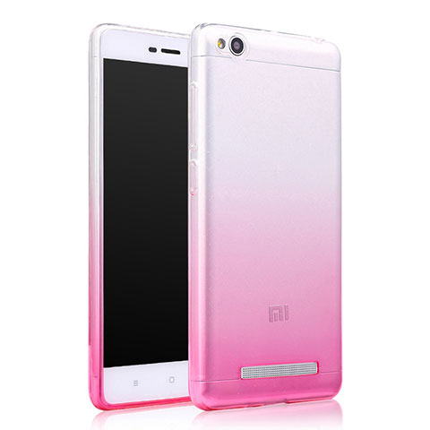 Custodia Silicone Trasparente Ultra Slim Morbida Sfumato per Xiaomi Redmi 4A Rosa