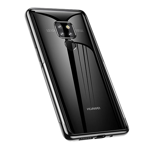 Custodia Silicone Trasparente Ultra Sottile Cover Morbida A02 per Huawei Mate 20 Nero