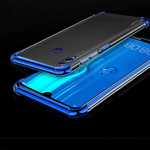 Custodia Silicone Trasparente Ultra Sottile Cover Morbida A04 per Huawei Honor 8X Max Blu