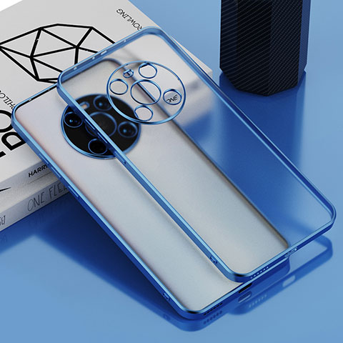 Custodia Silicone Trasparente Ultra Sottile Cover Morbida AN1 per Huawei Mate 40 Blu