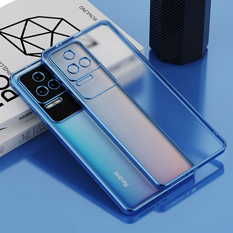 Custodia Silicone Trasparente Ultra Sottile Cover Morbida AN1 per Xiaomi Poco F4 5G Blu