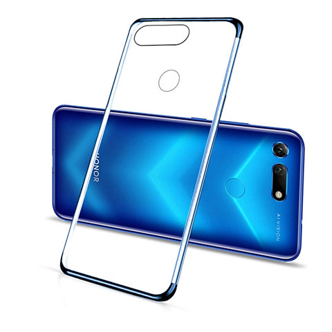 Custodia Silicone Trasparente Ultra Sottile Cover Morbida C01 per Huawei Honor V20 Blu