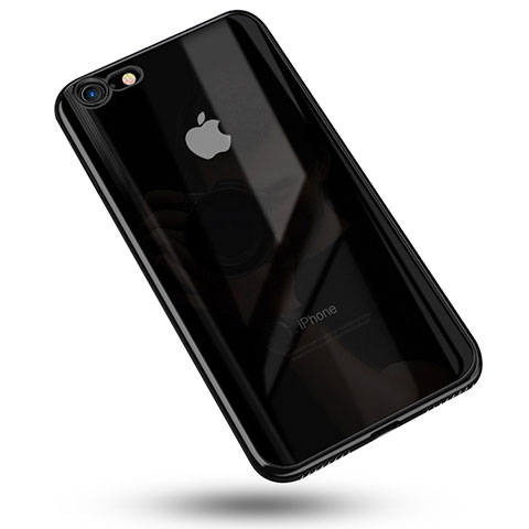 Custodia Silicone Trasparente Ultra Sottile Cover Morbida C02 per Apple iPhone 8 Nero