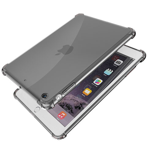 Custodia Silicone Trasparente Ultra Sottile Cover Morbida H01 per Apple iPad Mini 2 Nero