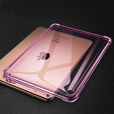 Custodia Silicone Trasparente Ultra Sottile Cover Morbida H01 per Apple iPad Mini 5 (2019) Rosa