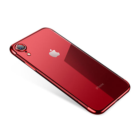 Custodia Silicone Trasparente Ultra Sottile Cover Morbida H01 per Apple iPhone XR Rosso