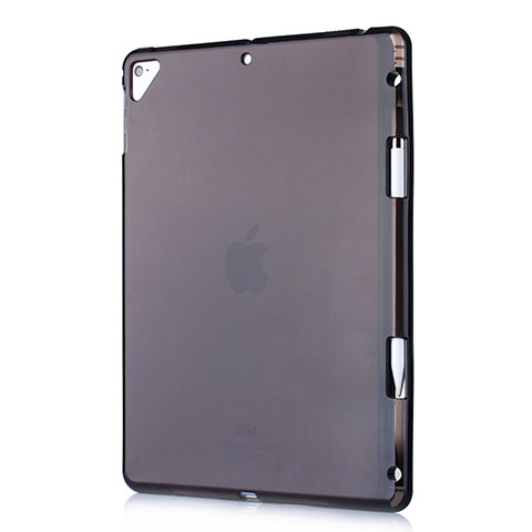 Custodia Silicone Trasparente Ultra Sottile Cover Morbida H01 per Apple New iPad 9.7 (2018) Nero